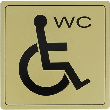 Image 1 of AMIG УКАЗАТЕЛНА ТАБЕЛА aЛУМИНИЙ wc ИНВАЛИДИ ЗЛАТНА (8274)