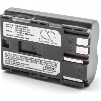 Батерия BP-508 / BP-511 / BP-511A / BP-512 / BP-514 за Canon EOS 100 / EOS D60 / Powershot G6, 2000 mAh (800117977)