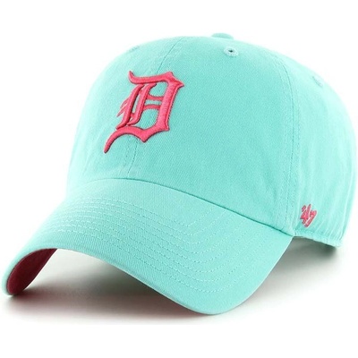 47 brand Памучна шапка с козирка 47 brand MLB Detroit Tigers в тюркоазено с апликация (BCWS.DBLUN09GWS.TF84)