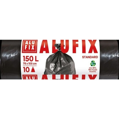 Alufix Vrecia na odpadky LDPE 150 l 40 µm 10 ks čierne