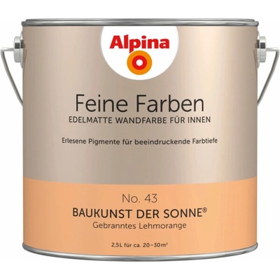 Alpina Fine Colors č. 43 Architecture of the Sun® Orange elegantní matná 2,5 l