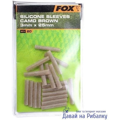Fox Převlečka na olova Silicone Sleeves 3mm Green 25mm 20ks