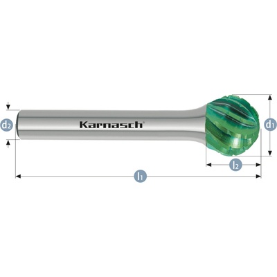 Karnasch 116093030 | KUD guľová fréza HP-3 PRO 10x9x6x54 mm, povlakovaná
