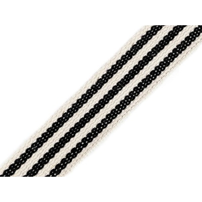 Bavlněný oboustranný popruh šíře 38 mm režná světlá 1 m
