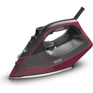 Tefal FV2846 Express Steam Iron, 2400 W, 40 g/min steam output regulation, 180 g/min steam boost, anti-drip function to prevent stains on clothes, 270 ml water tank, Black/Wine Red (FV2846) Ютии