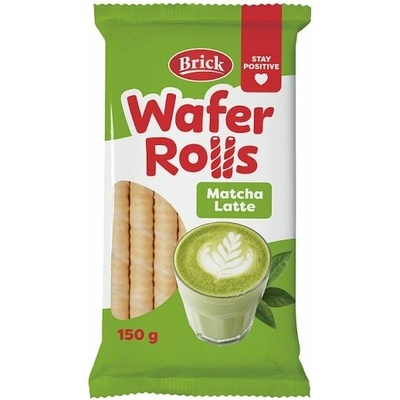 Brick Wafer Rolls Oplatkové trubičky s náplní s příchutí matcha latte 150 g