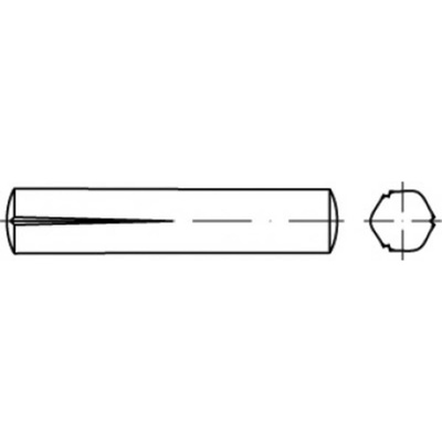TOOLCRAFT TO-5438547 rýhovaný lícovaný kolík 1.5 mm ocel 250 ks