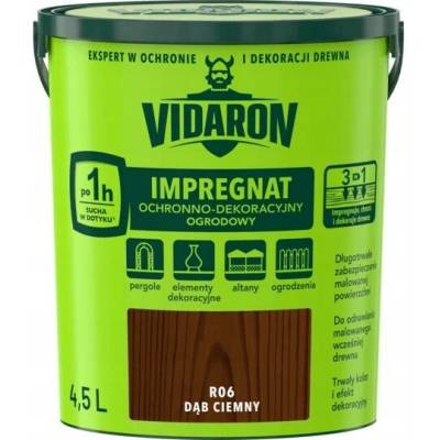 Impregnát na dřevo Vidaron R06 tmavý dub 4,50 l