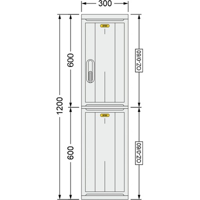 SFOS 300x1200x245 mm OZ-0/60 + OZ-0/60