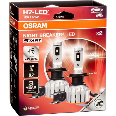 Osram Night Breaker LED Start H7 PX26d 12V 16W 6000K 64210DWNBST-2HB