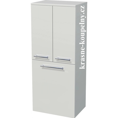 Intedoor střední skříň s košem na prádlo,2 dveře, UNI SS 122/50 2D K 99 Dub Thermo černohnědý