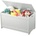 Ginger Home Детска ракла за играчки и книжки 2 в 1 Ginger Home - Бяла (JWTR-3086 WHITE)