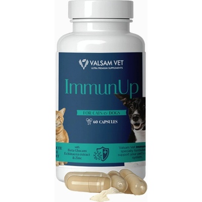 Valsam Vet IMMUNUP podpora imunity pre psy a mačky 60 kapsúl