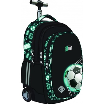 St. Majewski Ученическа раница с колелца St. Majewski - St. Right, Неонов футбол (STR4081)