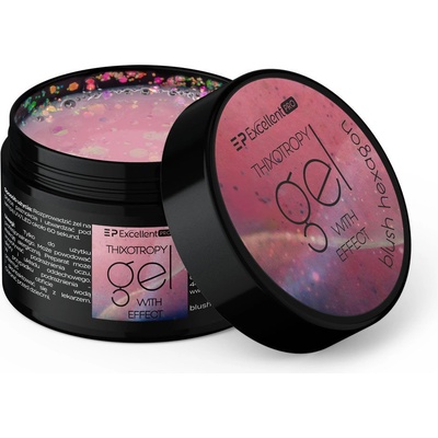 Excellent Pro Thixotropy gel with effect Blush Hexagon 50g