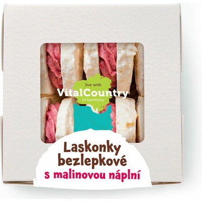 Vital Country Bezlepkové laskonky malinové 130 g