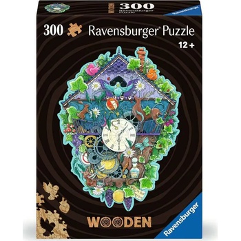 Ravensburger - Puzzle Wooden outline puzzle: Cuckoo clock - 300 piese