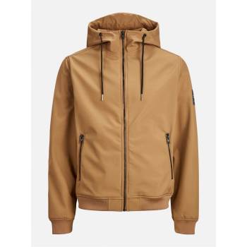 Jack and Jones Мъжко яке Jack and Jones Softshell Zip Hooded Jacket Mens - Otter