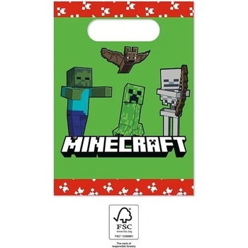 Procos Подаръчни парти чантички Minecraft 6 бр