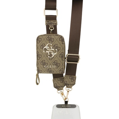 Guess Crossbody Popruh PU 4G Metal Logo + Peněženka Brown – Zbozi.Blesk.cz