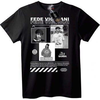 NOONEBRAND Тениска Феде Виджевани - 7XL, Black