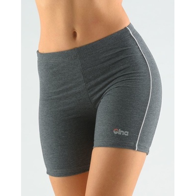 Gina dámské šortky krátké dívčí šité klasické 93000P tm. šedá bílá