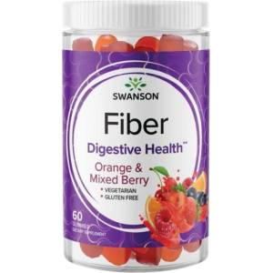 Swanson Fiber Gummies | Orange & Mix Berry [60 Дъвчащи таблетки]