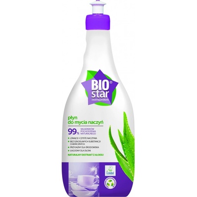 BIOstar prostředek na mytí nádobí s aloe vera, ekologický, šetrný, pro domácnost 700 ml