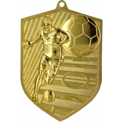 MEDALE Medaile kovová zlatá-fotbal 8x6 cm