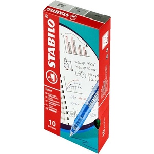 STABILO Liner 308 10 бр. /опаковка зелена химикалка 308F1036B10 (308F1036B10)