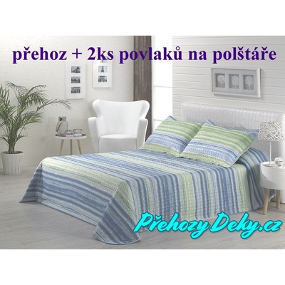 Mora oboustranný přehoz na postele MAIA tyrkys 250 x 270 cm