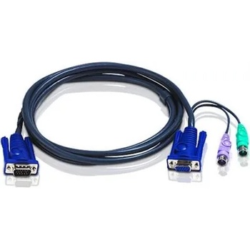 Image 1 of Cable VGA exten, 15F/15M, with PS2, 1.8m
