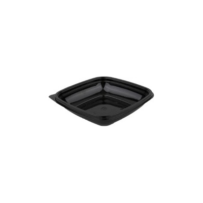 ECOFOL Plastová miska PP 160x160x36 mm hranatá 375 ml černá bal/75 ks