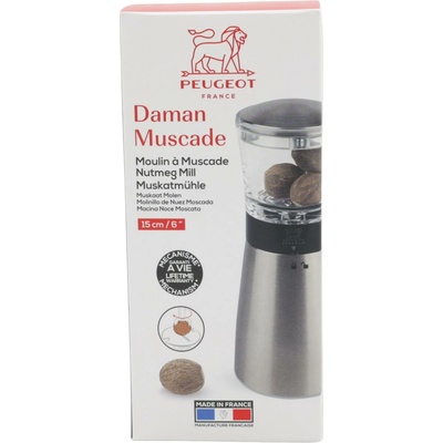 Peugeot Daman mlýnek na muškátový oříšek nerezový 15 cm