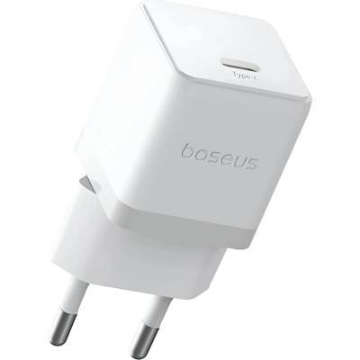 Baseus - Зарядно устройство за стена Palm (P10111602213-00) - Бързо зарядно устройство, Type-C, PD 20W, 5V/3A - Moon White