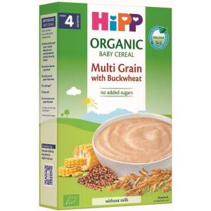 Hipp Био инстантна безмлечна многозърнеста каша Hipp - С елда, 200 g (AL30407-01F) - ozone