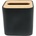Inter Ceramic Кутия за салфетки или кърпички Inter Ceramic - Нинел, черна-бамбук (72555)