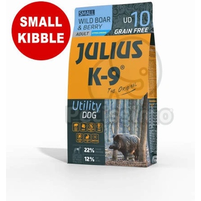 Julius-K9 Grain Free Hypoallergenic Utility Dog Adult Small Wild Boar & Berry 10 kg