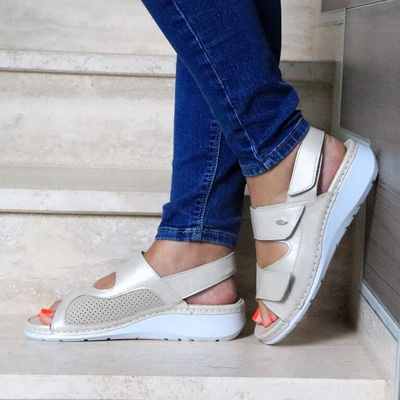 Dámske kožené sandále BATZ TILDA béžové