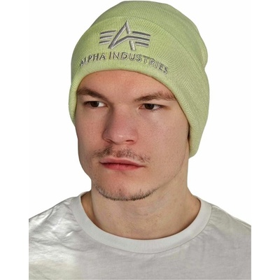 Alpha Industries 3D beanie Arctic Lime čiapka žltá