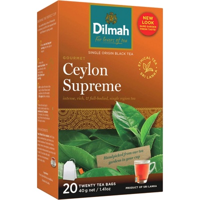 Dilmah čaj černý Ceylon Supreme 20 x 2 g