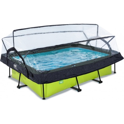 Exit Toys Lime s kartušovou filtrací a kopulí 220x150x65cm zelená