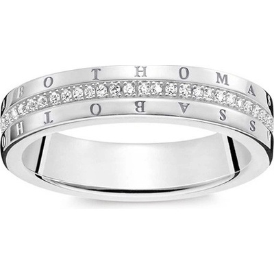 Thomas Sabo Prsten Klasický bílý D TR0026 725 14 58 Sterling silver