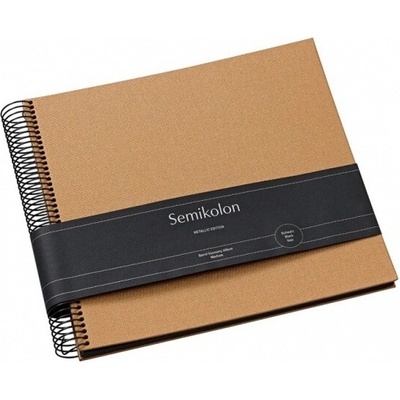 Spirálové album Economy Medium Urban Bronze, Metallic Edition, černé stránky