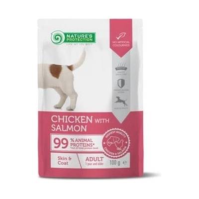 Nature's Protection Adult kůže & srst kuře & losos 22 x 100 g