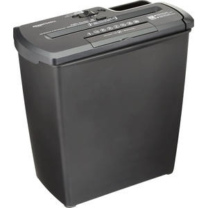 Amazon Strip Cut Paper Shredder, 7-8 Sheets, for A4 Documents and Credit Cards, 12L Bin, Black - PBH-55473 (PBH-55473)