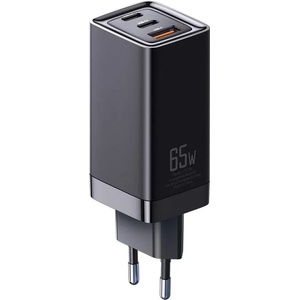 Xmart Зарядно устройство Xmart 2 x Type-C PD и 1 x USB QC3.0, GaN, 65W, Черно (12723)