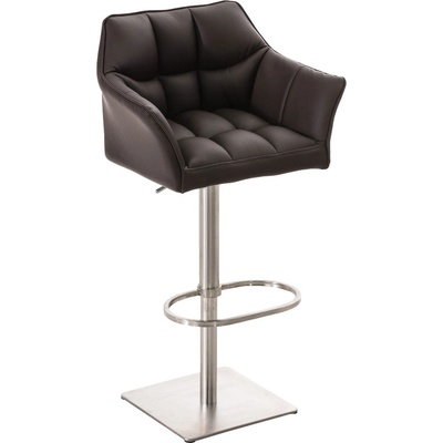 Design-Shop Damas E1 koženka Hnědá / nerezový rám