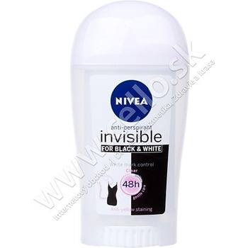 Nivea Invisible for Black & White Clear deostick 40 ml