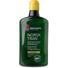 Norsk Tran BIOPHARMA Norský rybí olej s přírodní citrónovou příchutí 375 ml